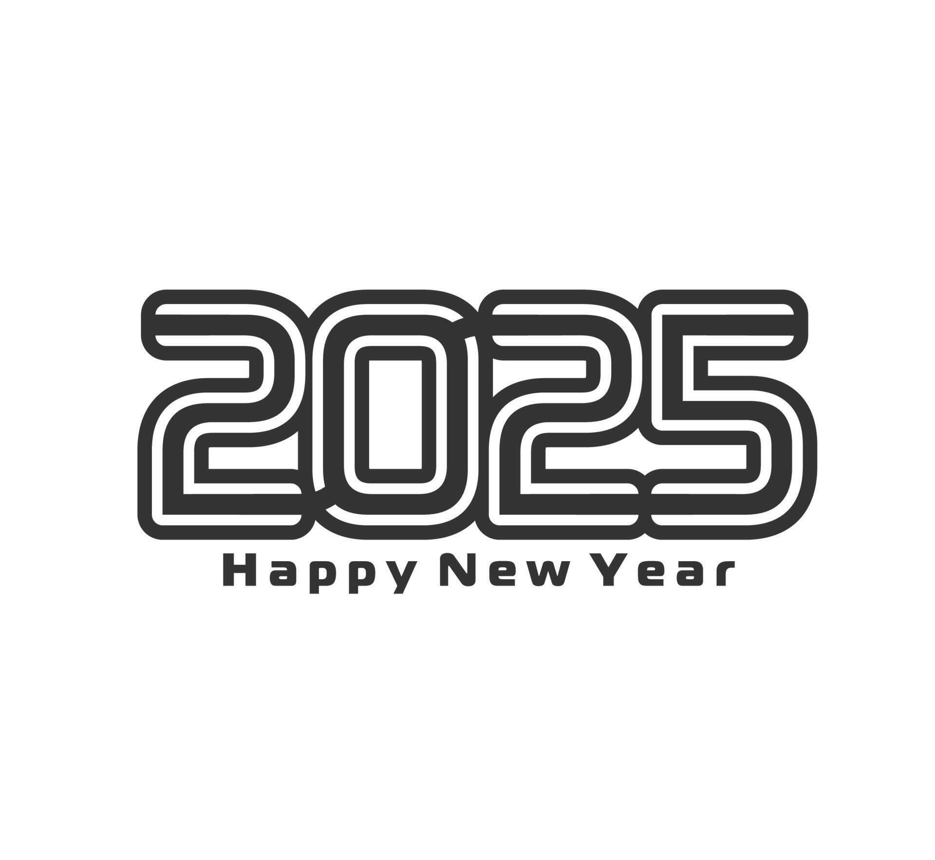 2025 New Year calendar number or holiday date font 53321807 Vector Art
