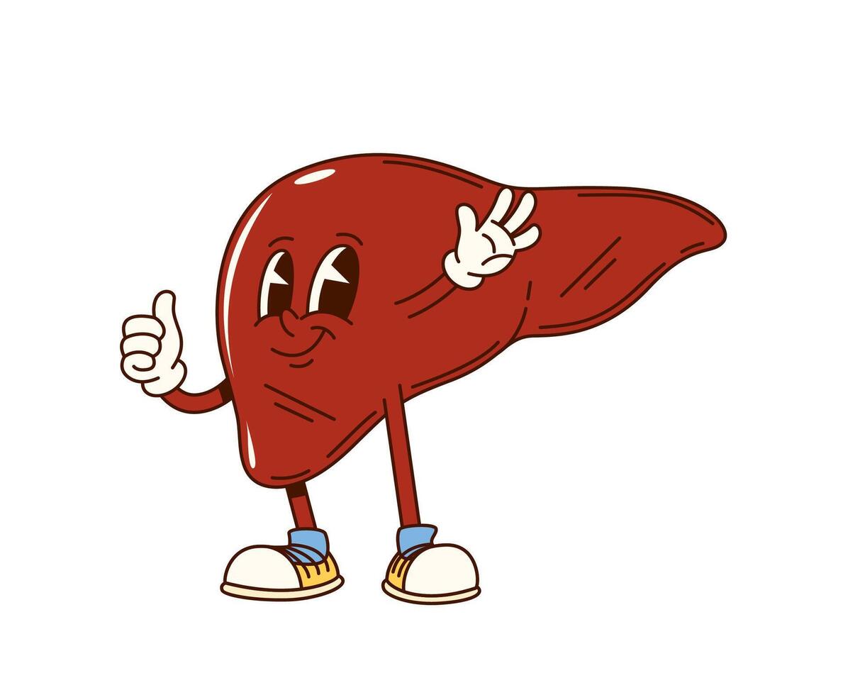 Groovy liver character with positive expression vector