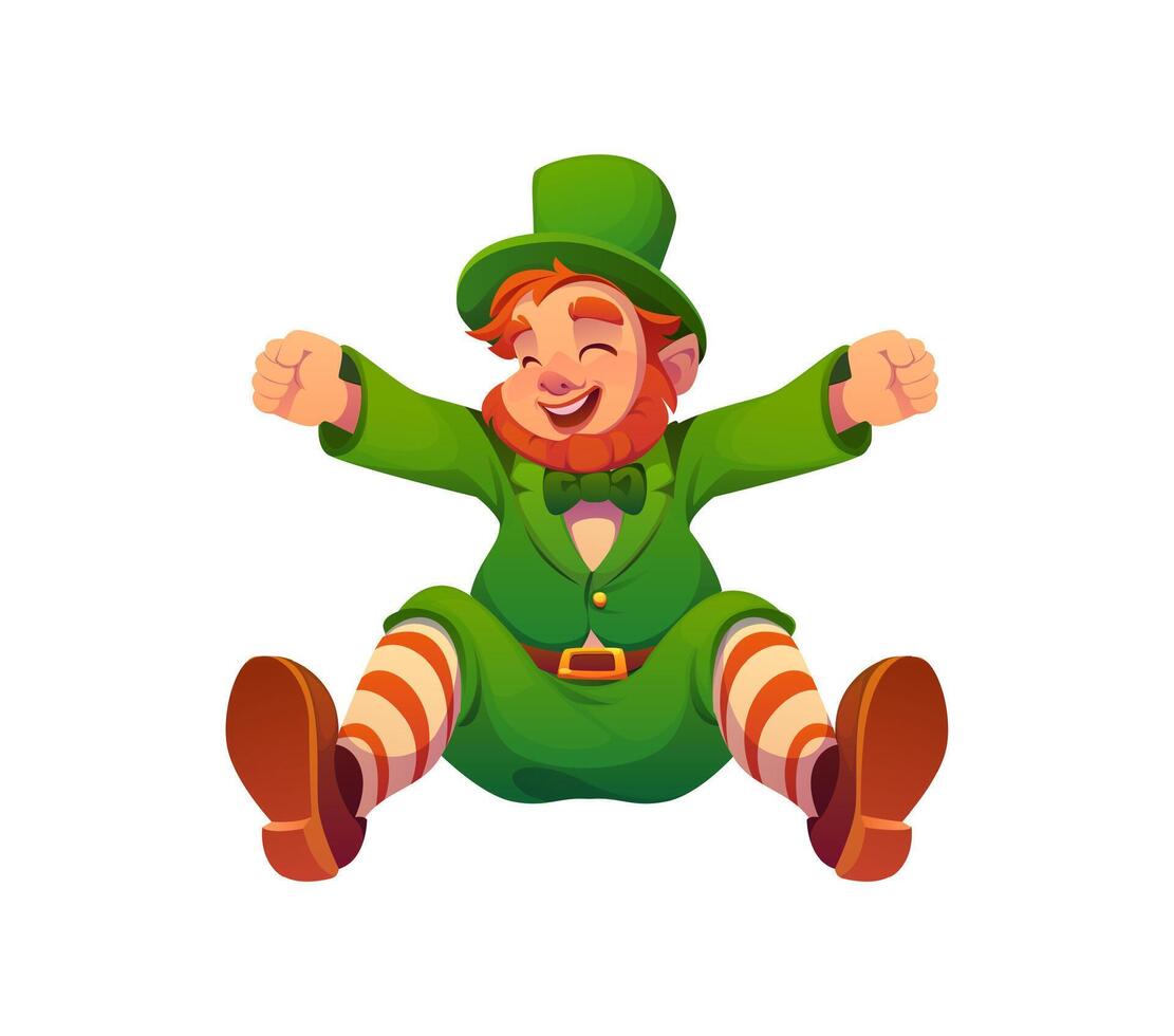 Leprechaun cartoon character for Irish Patrick day vector