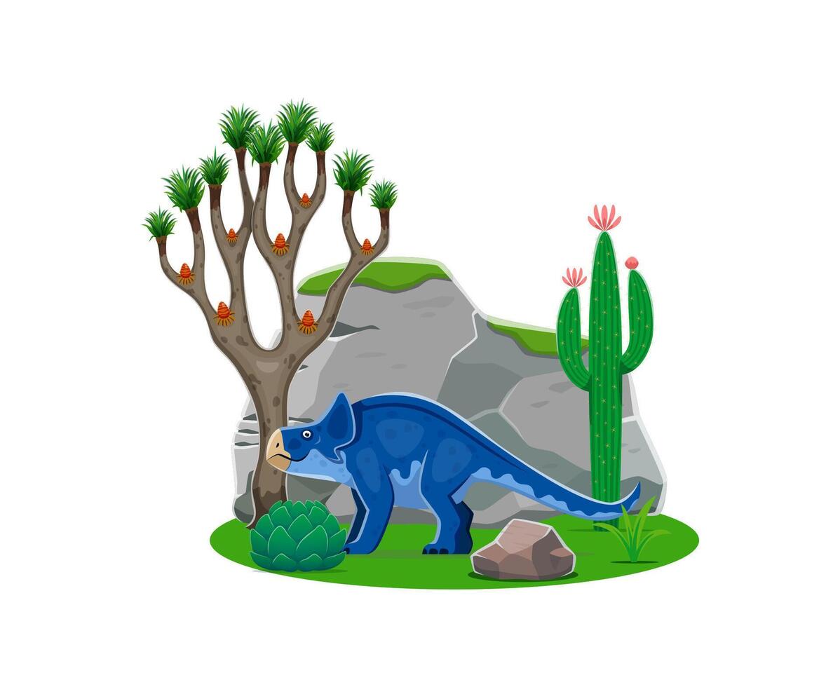 Protoceratops prehistoric herbivorous dinosaur vector