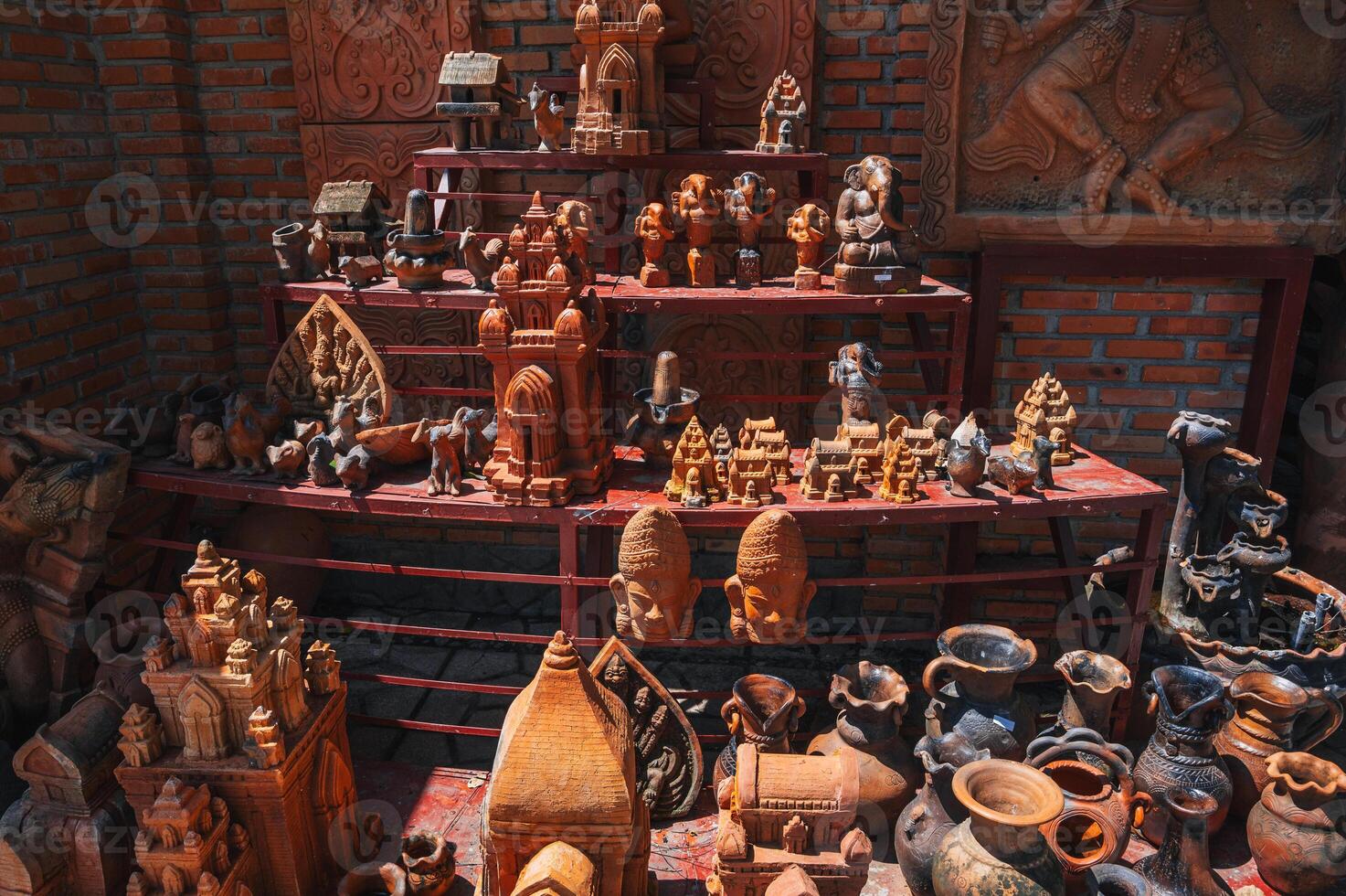 thai style sculpture buddha statue in the temple photo