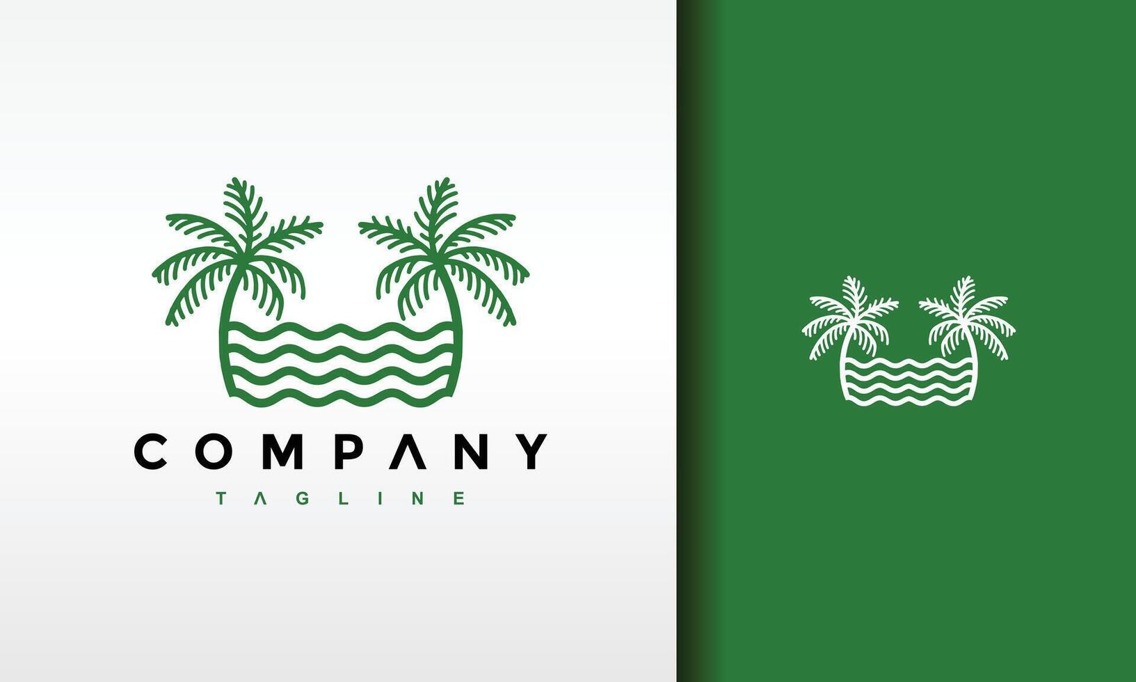 water flow coconut logo vector