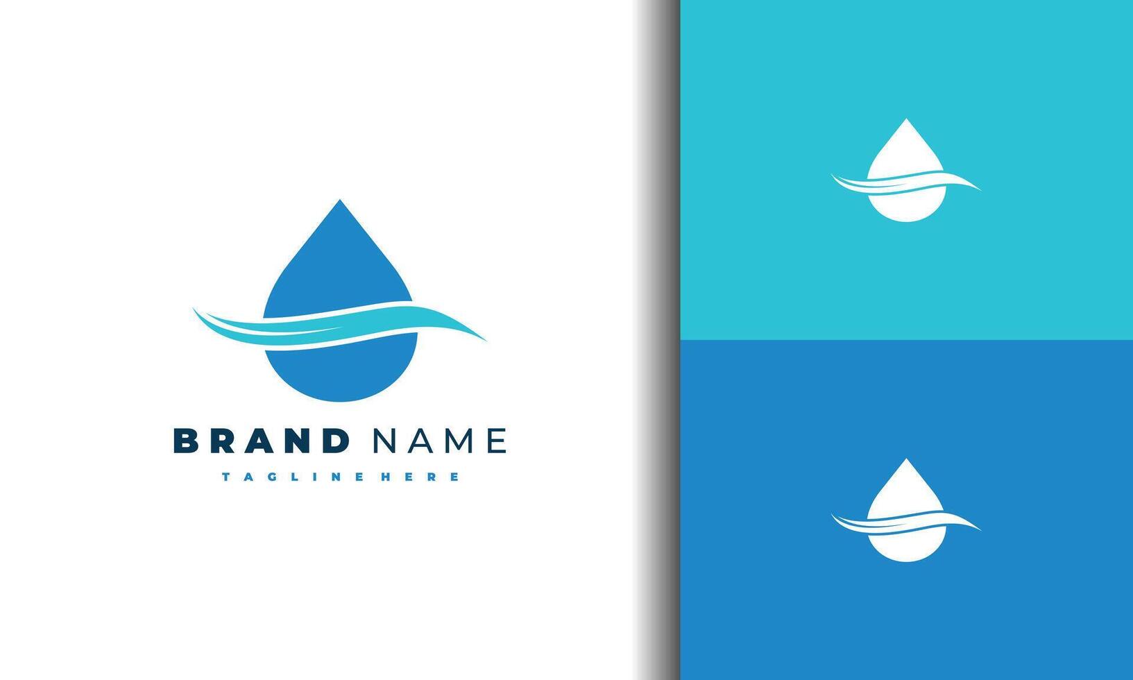 logo water droplets and flow vector