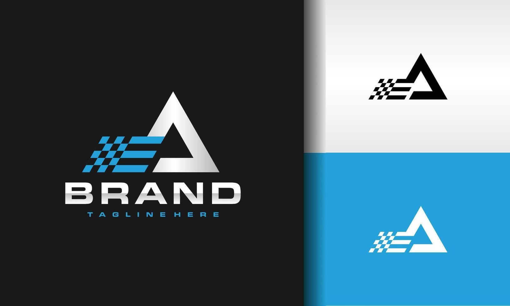 letter A racing flag logo vector