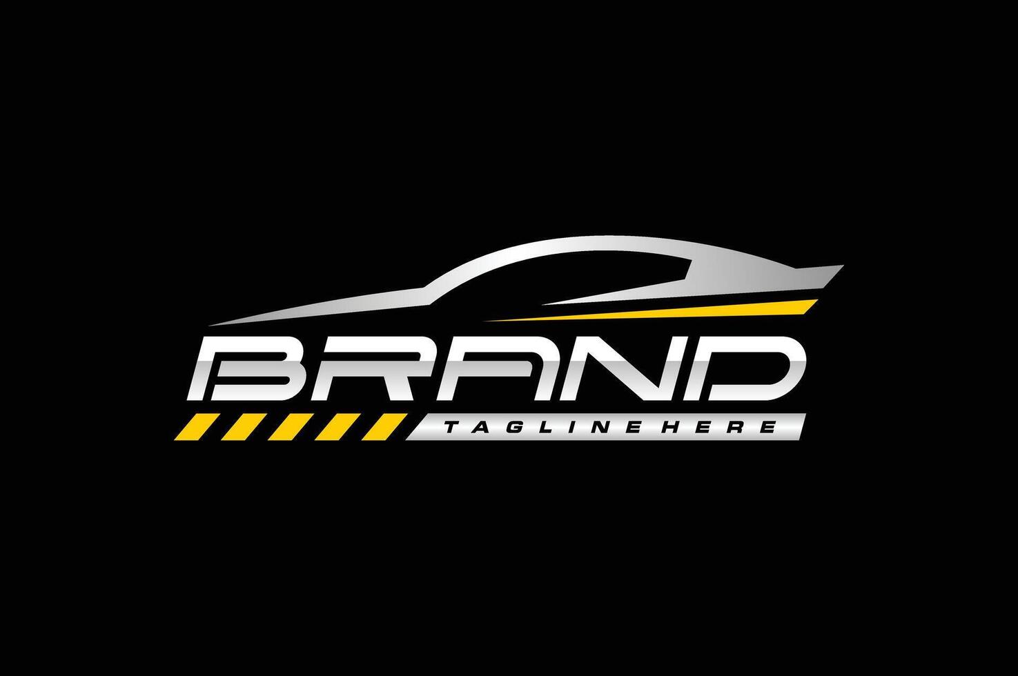 fast car text logo vector