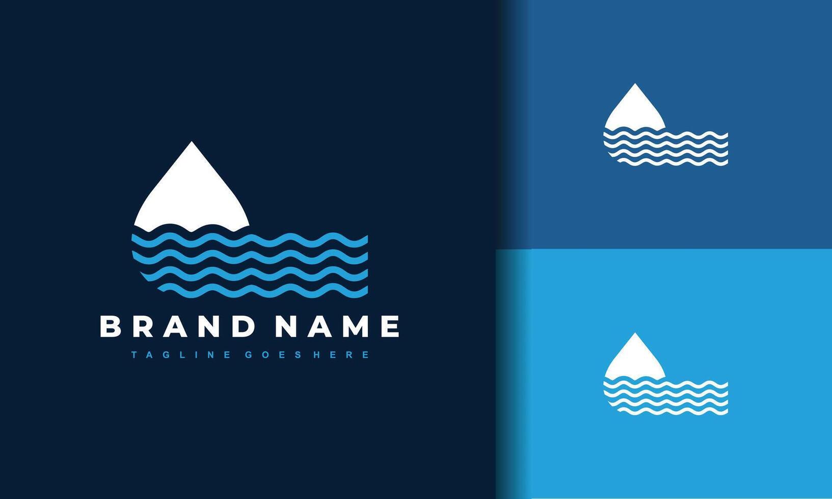 water drop flow logo vector
