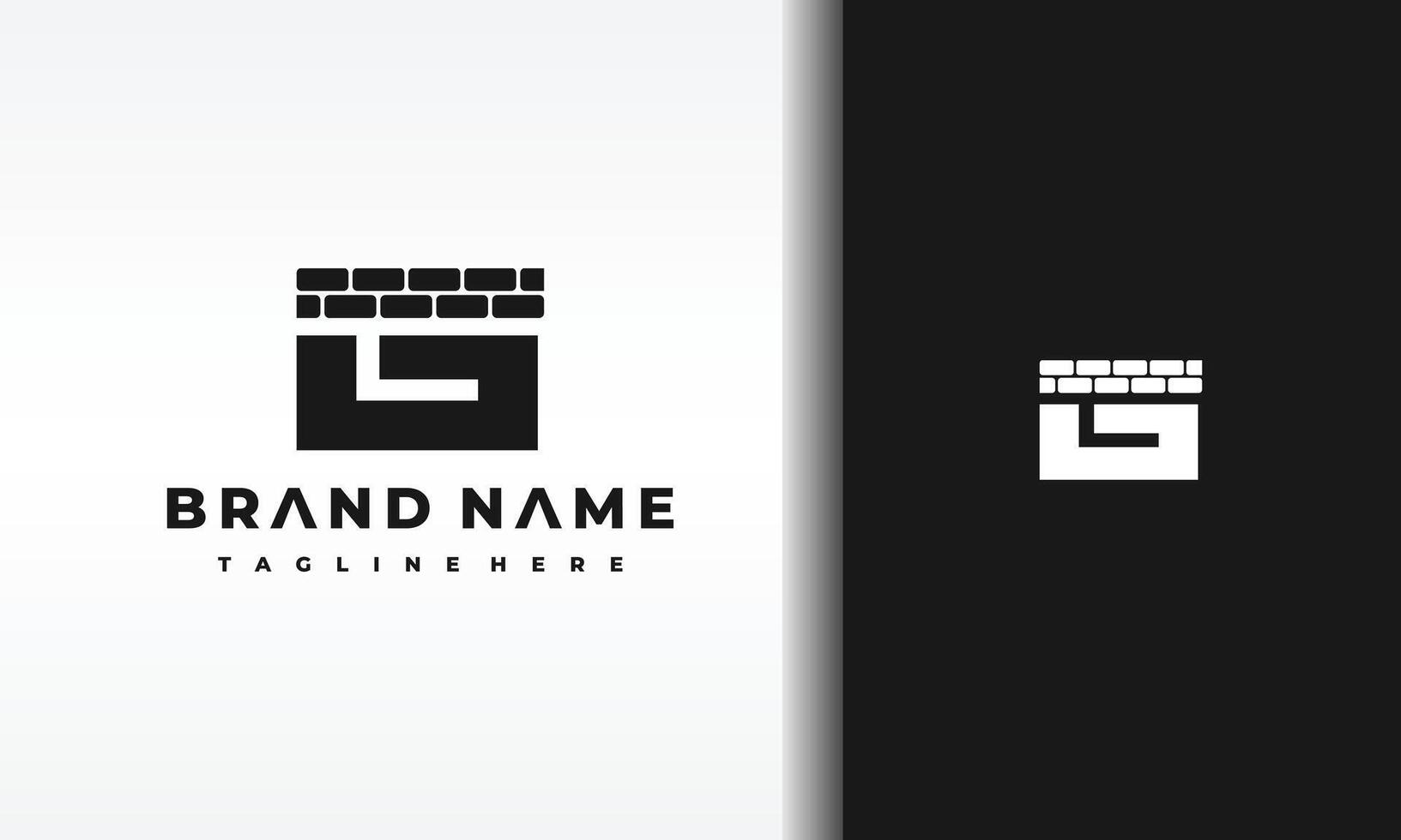 letter G bricks logo vector