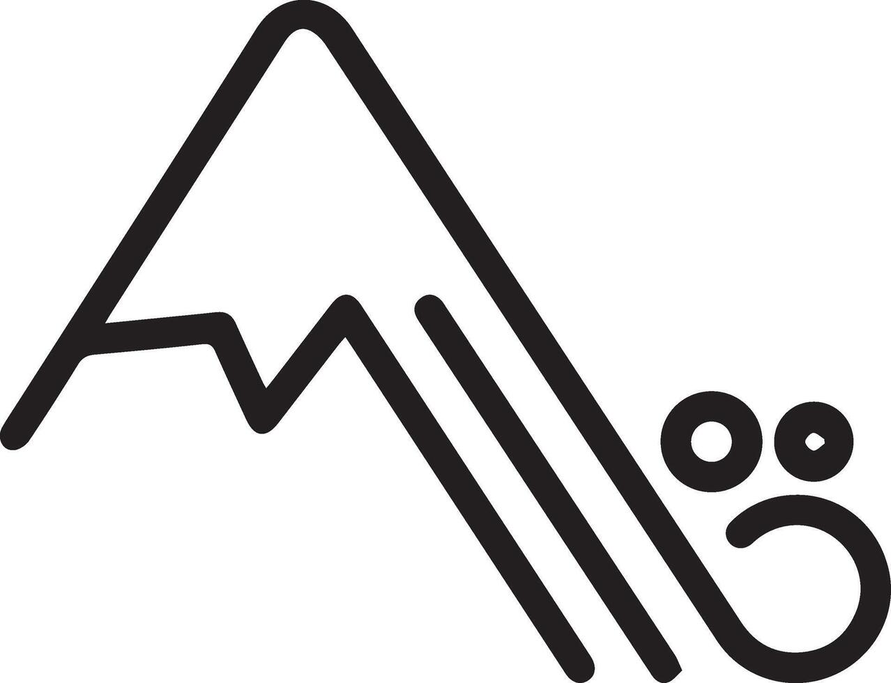 A logo for a mountain with a mountain and a mountain vector