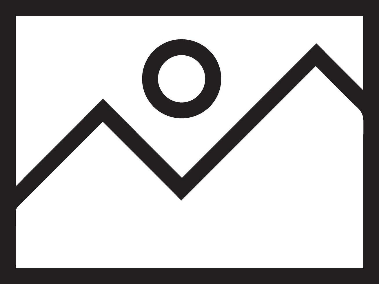 A black and white logo of a mountain vector