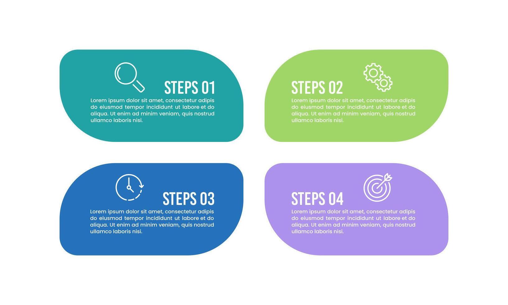 4 Butterfly Wing Infographic Design Options. Presentation, Data, Strategy and Plan. vector