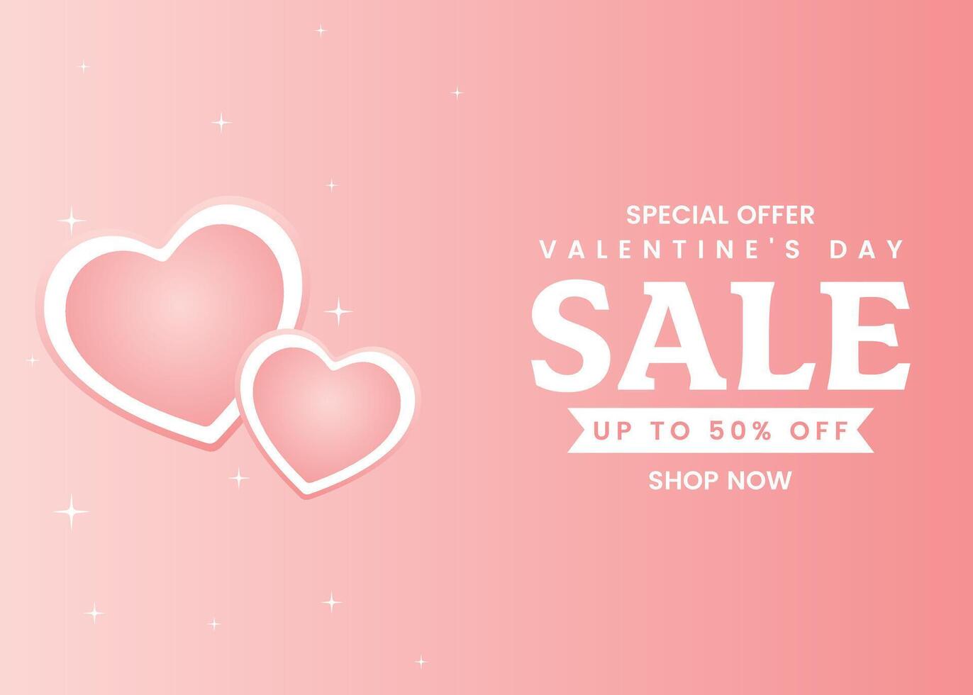 Valentine's Day sale background with realistic hearts, ideal for wallpapers, flyers, invitations, posters, brochures, banners, and promotions. vector