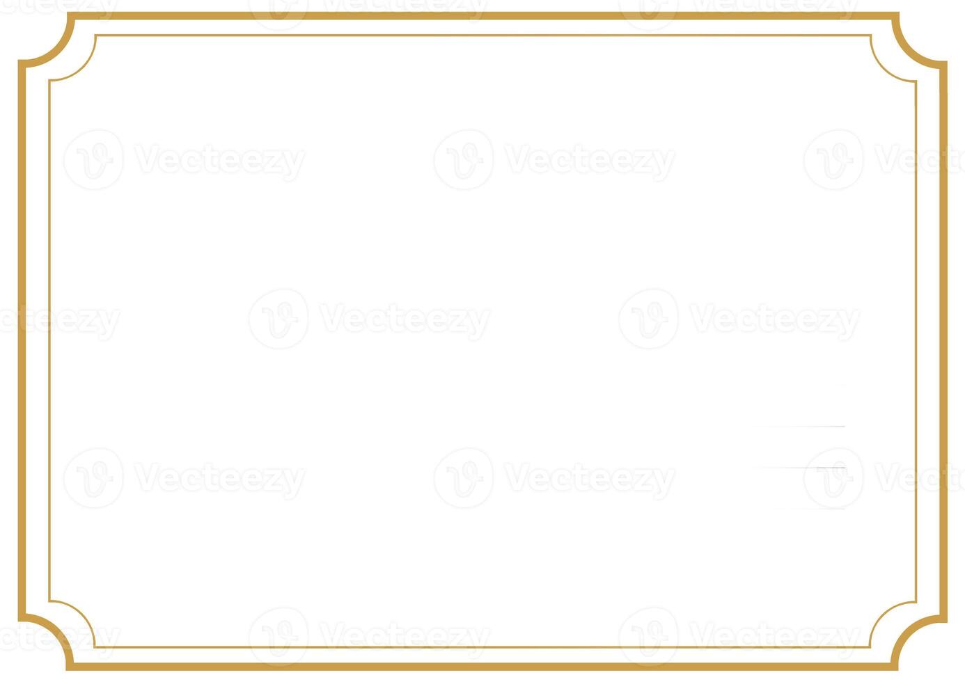 Blank Certificate Frame with Golden Border photo