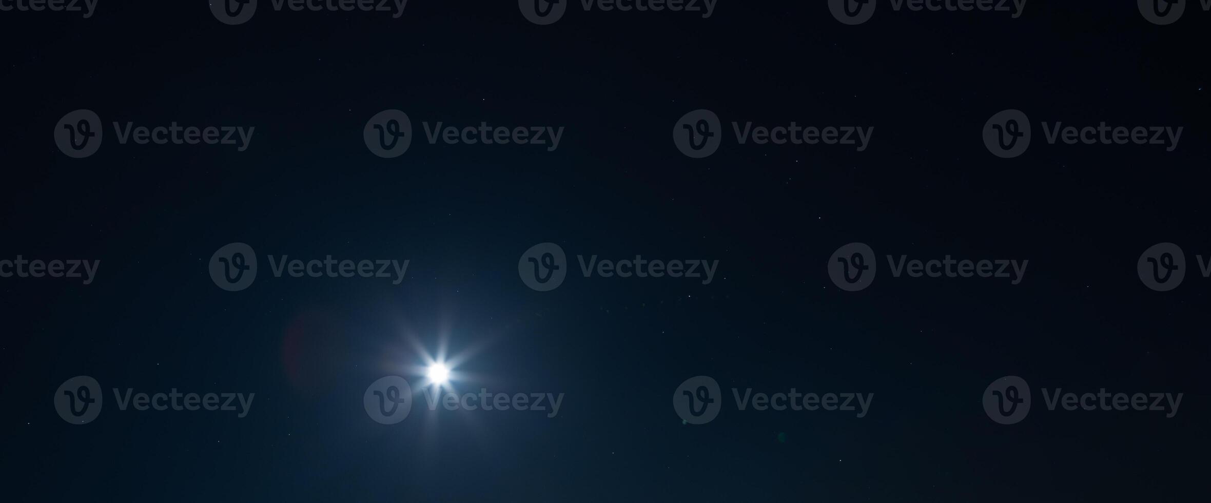 Bright Full Moon in Starry Night Sky photo