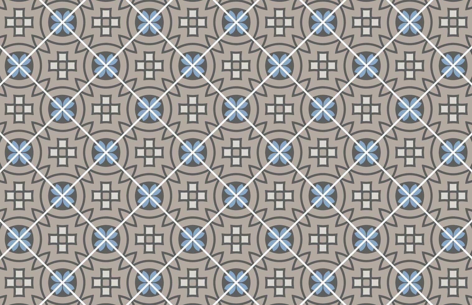 Abstract brown and blue wallpaper, tile, fabric design pattern vector