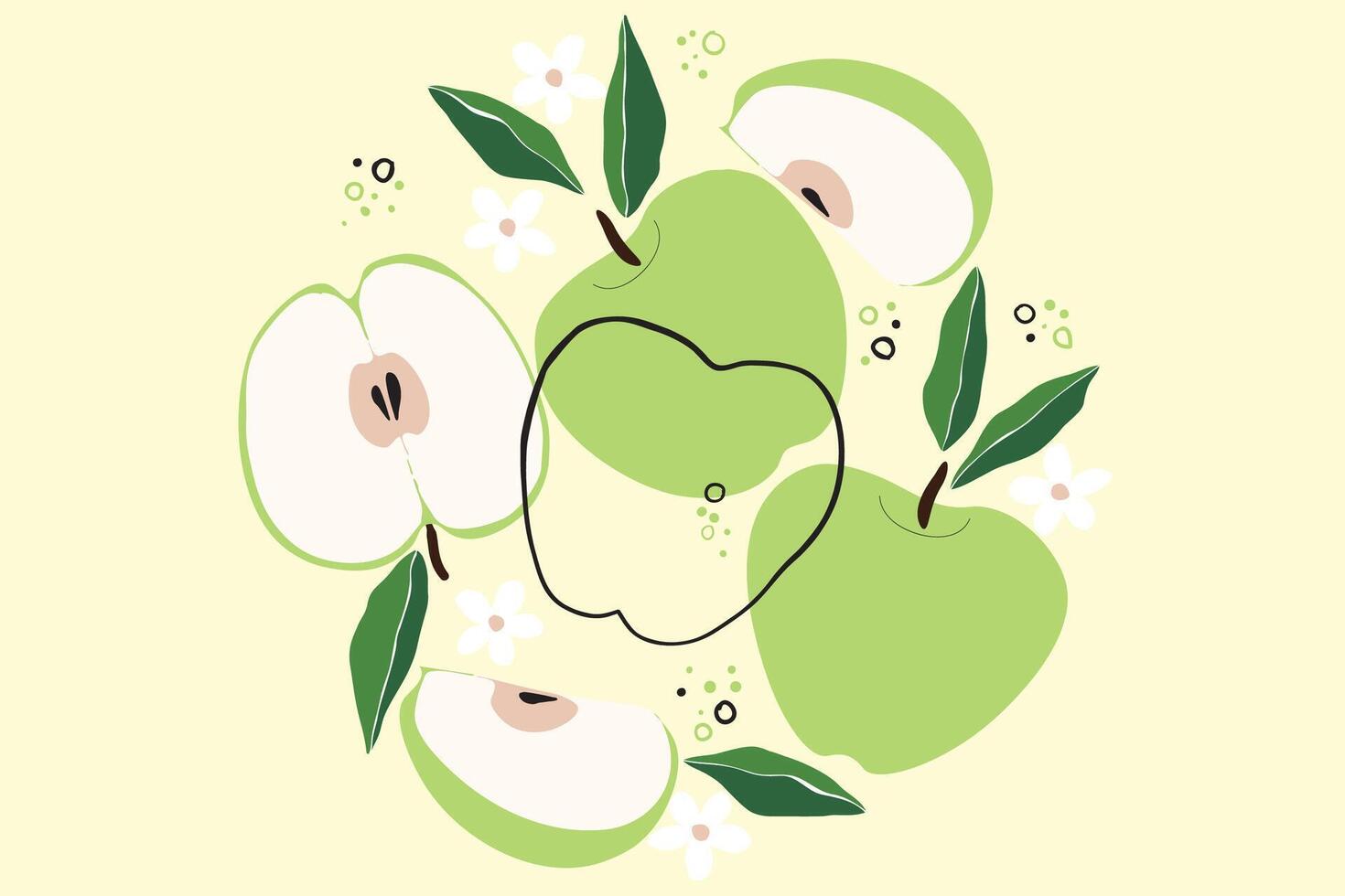 Apple seamless pattern vector