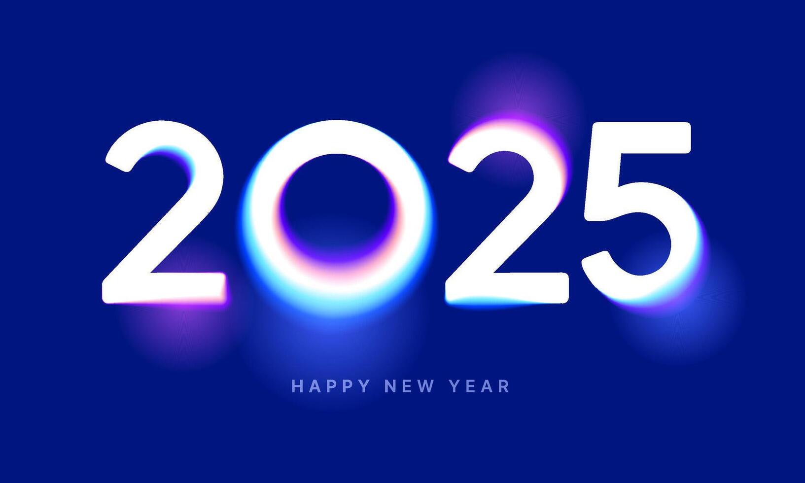 2025 logo design with colorful blurred gradient. 2025 number design for New Year. Sign for social media, postcard, poster or banner. vector