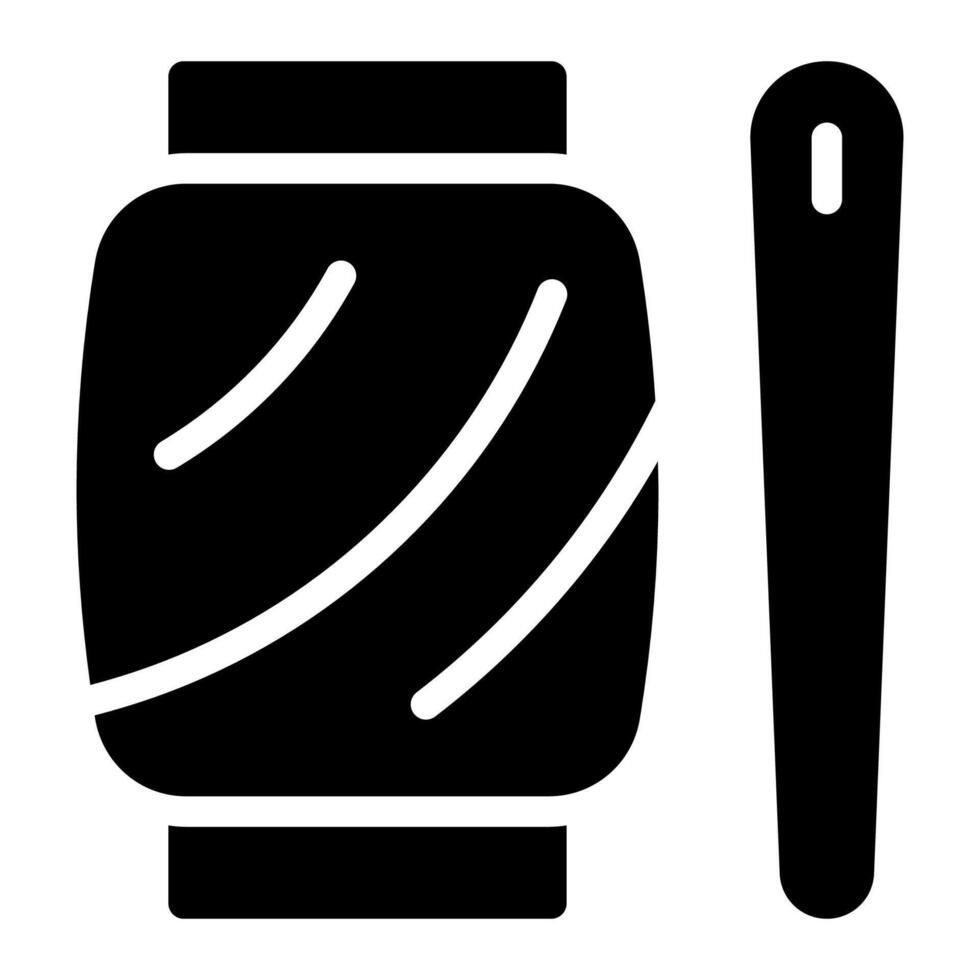 thread Glyph Icon vector