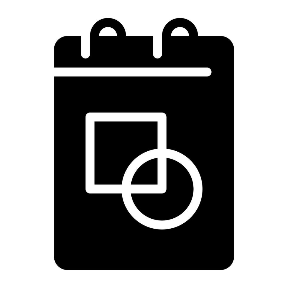 sketchbook Glyph Icon vector