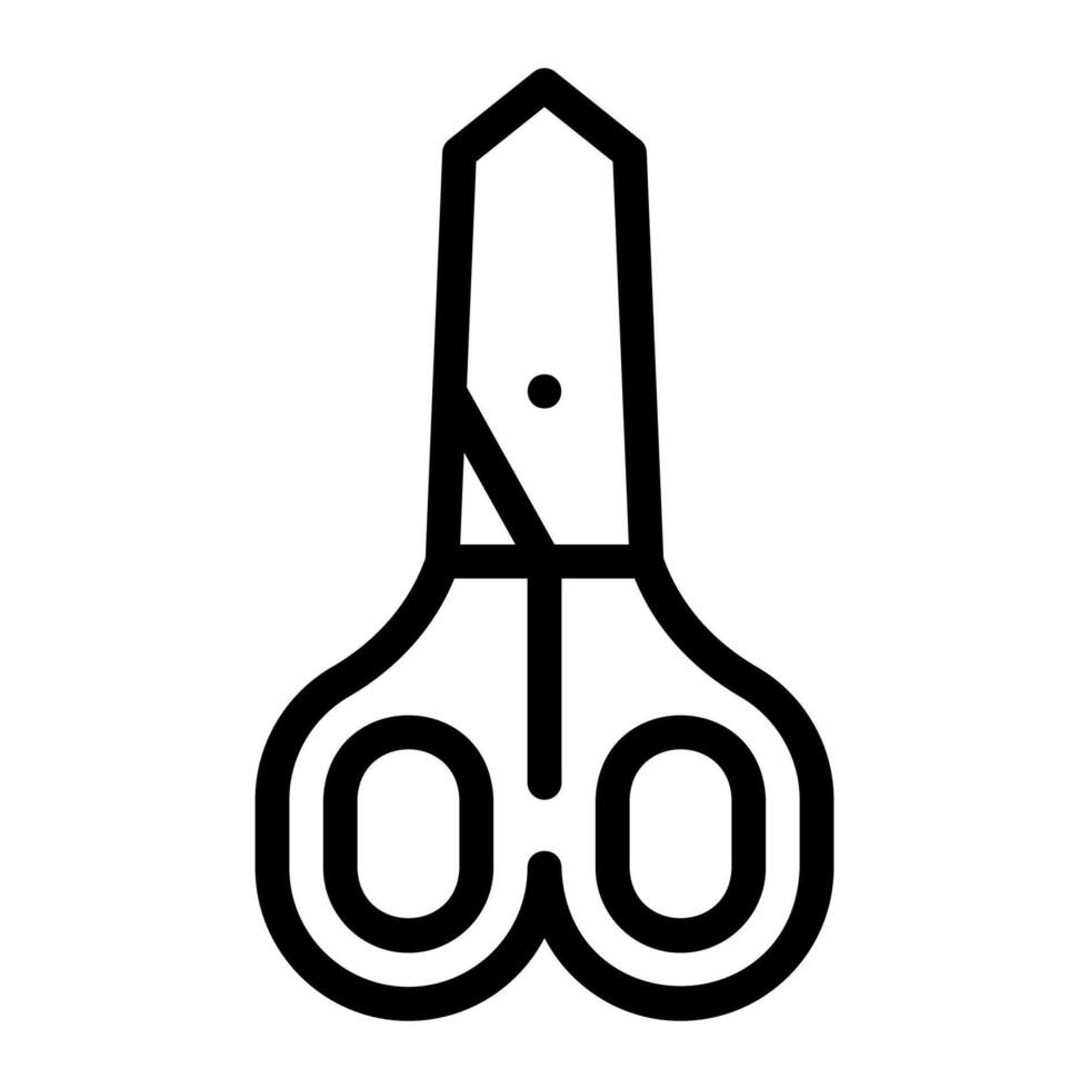 scissors outline icon vector