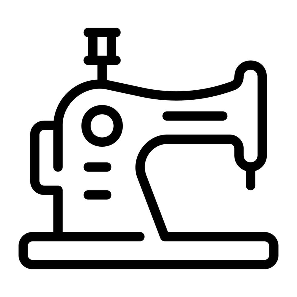 sewing machine outline icon vector