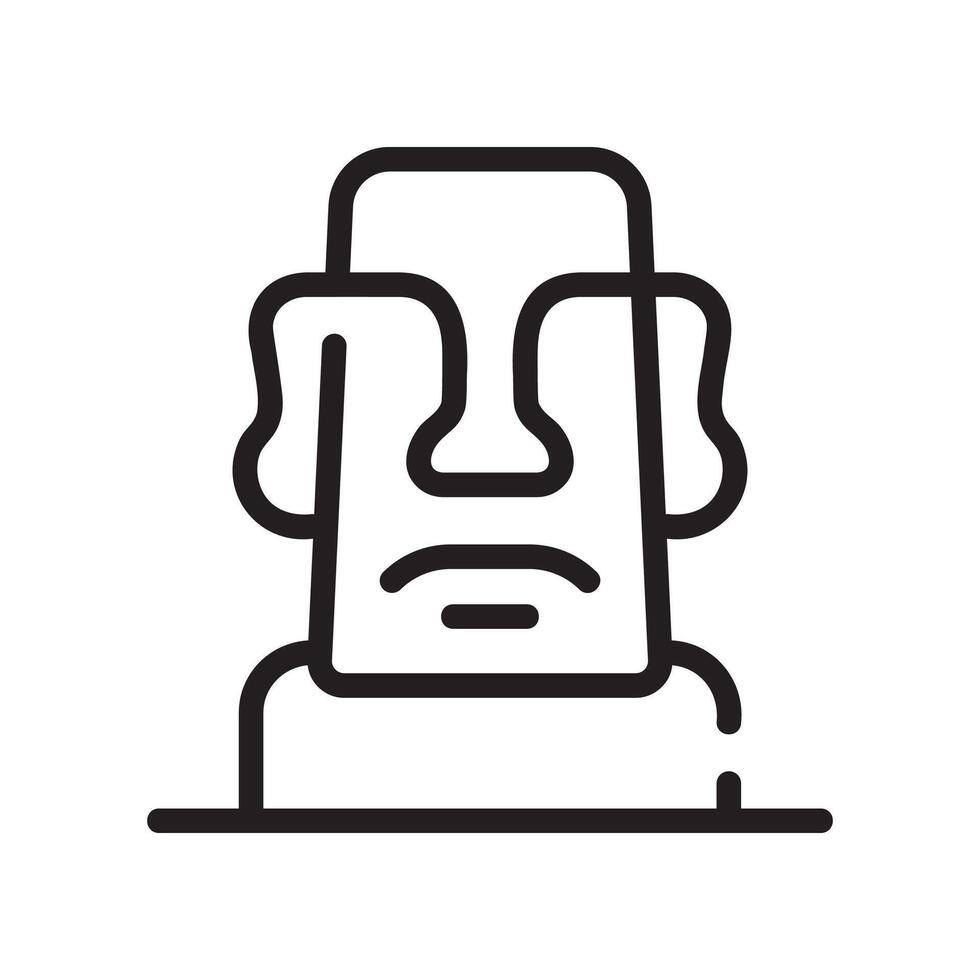A black and white line drawing of a man's face vector