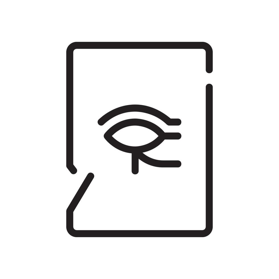 An egyptian eye icon on a piece of paper vector