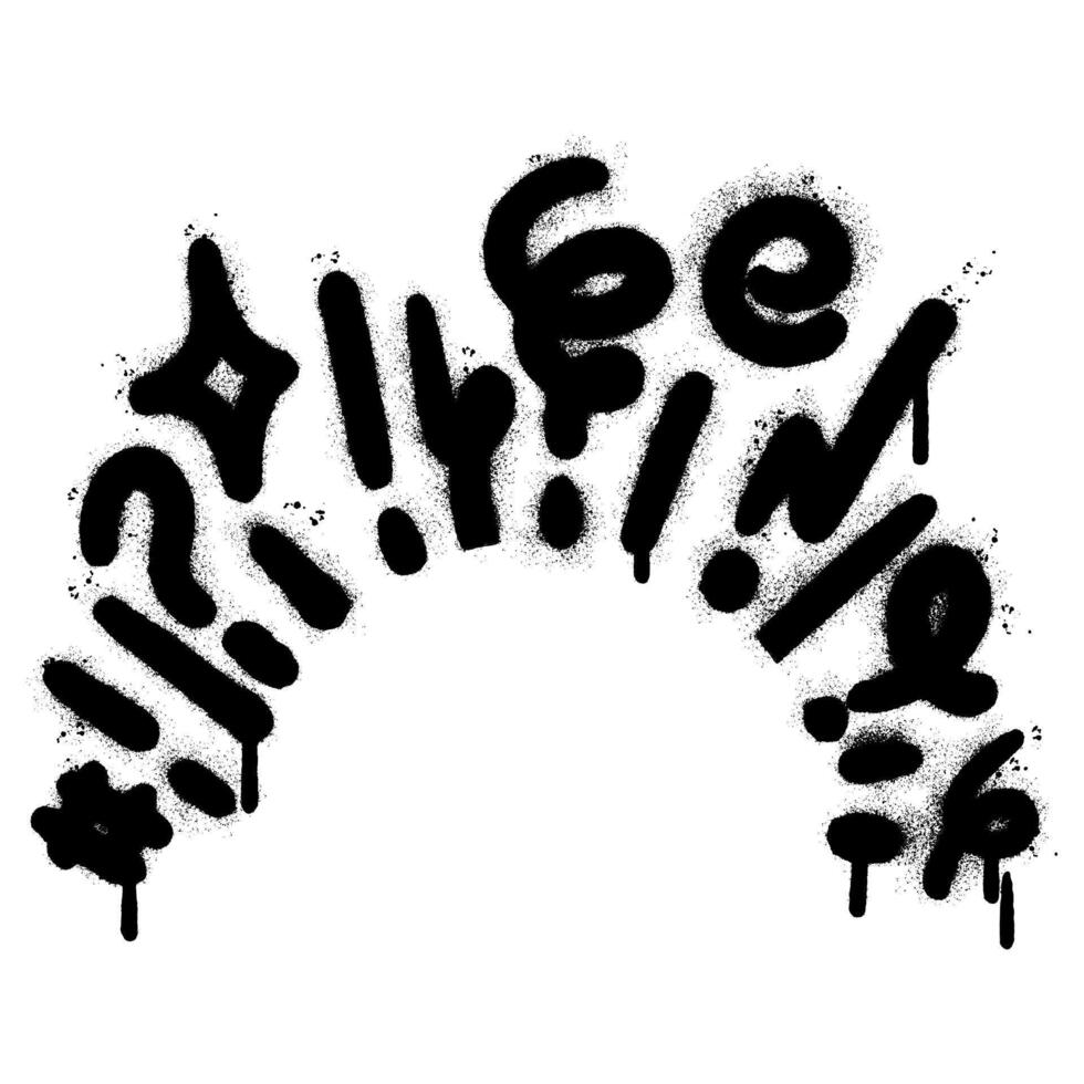Spray Painted Graffiti swearing icon isolated on white background. vector