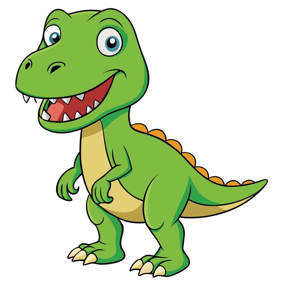 Cartoon dinosaur illustration vector