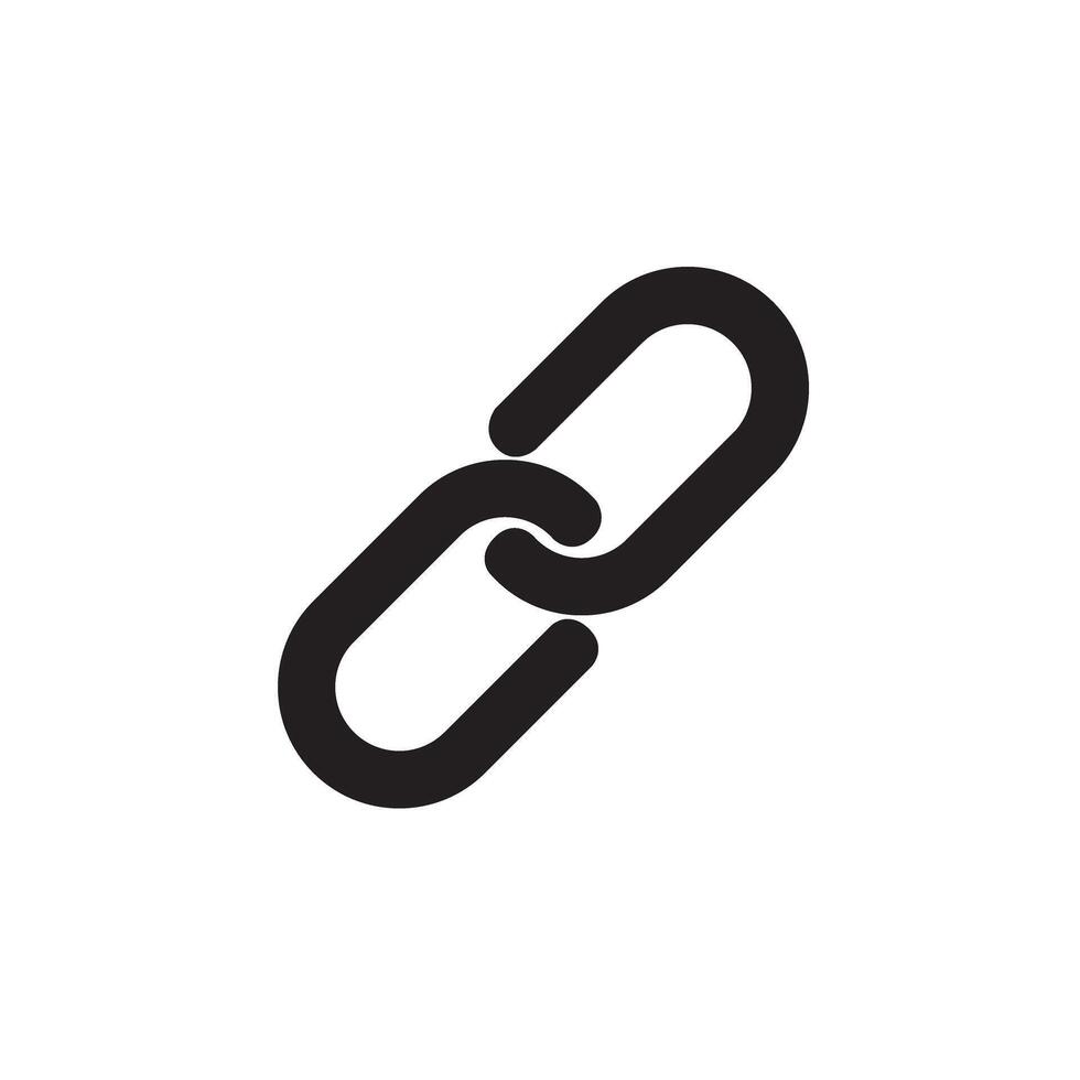 Link icon chain web hyperlink flat graphic concept url symbol. vector