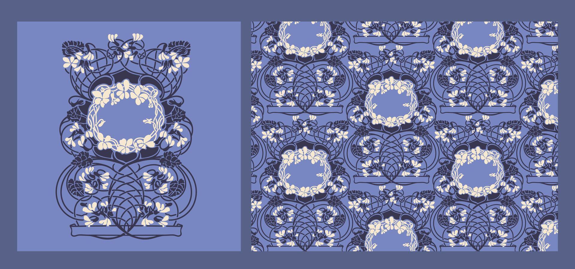 Flat design art deco pattern illustration vector
