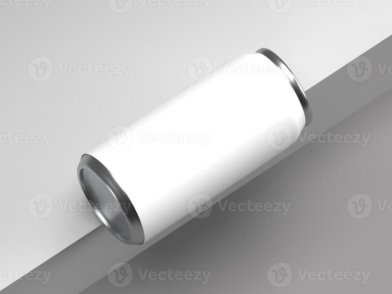 Blank White Close-Up Horizontal Cans Mockup photo