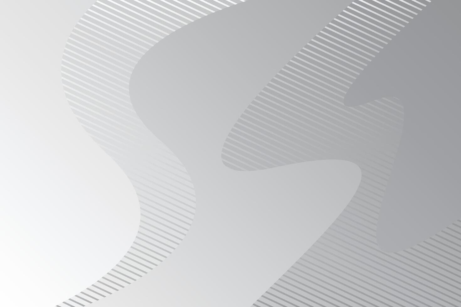 Abstract wave gradient white and gray modern soft and clean background template vector