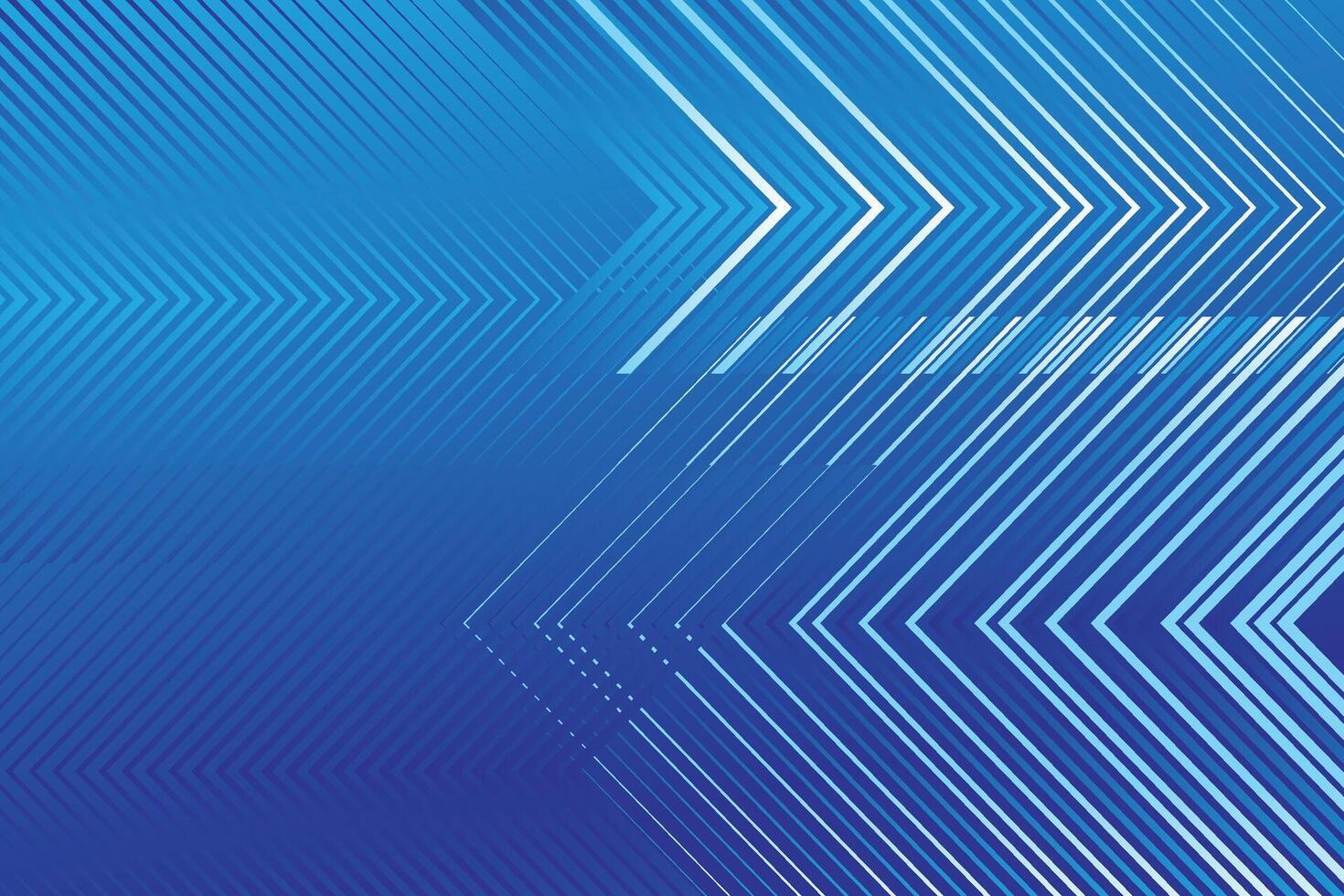 Abstract arrow lines light and dark blue color gradient background. vector