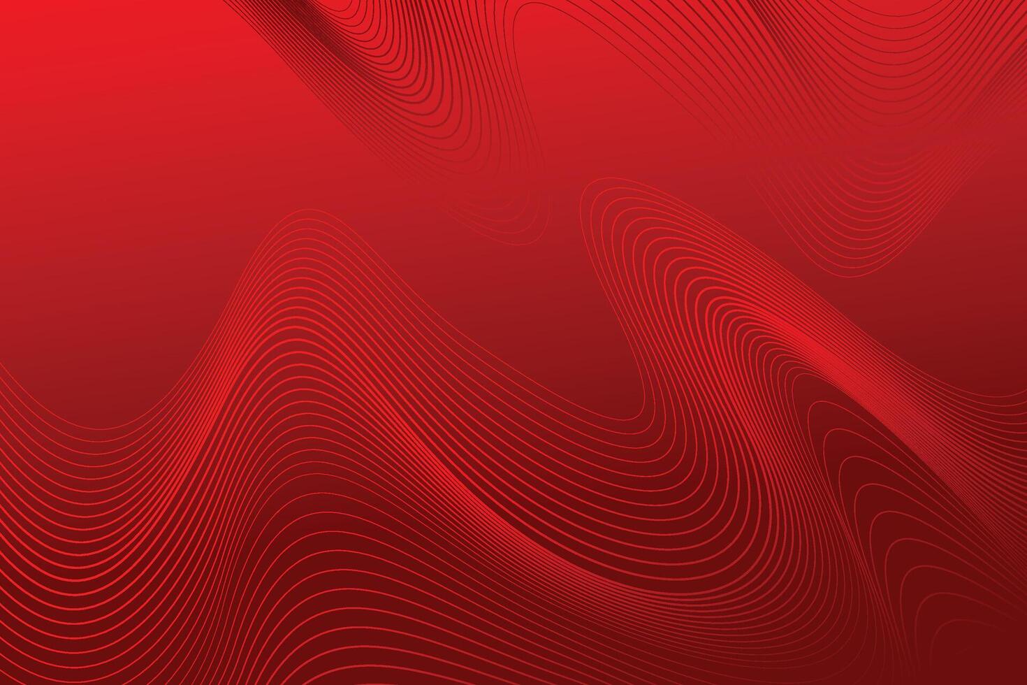 red wave lines modern soft and clean background template vector
