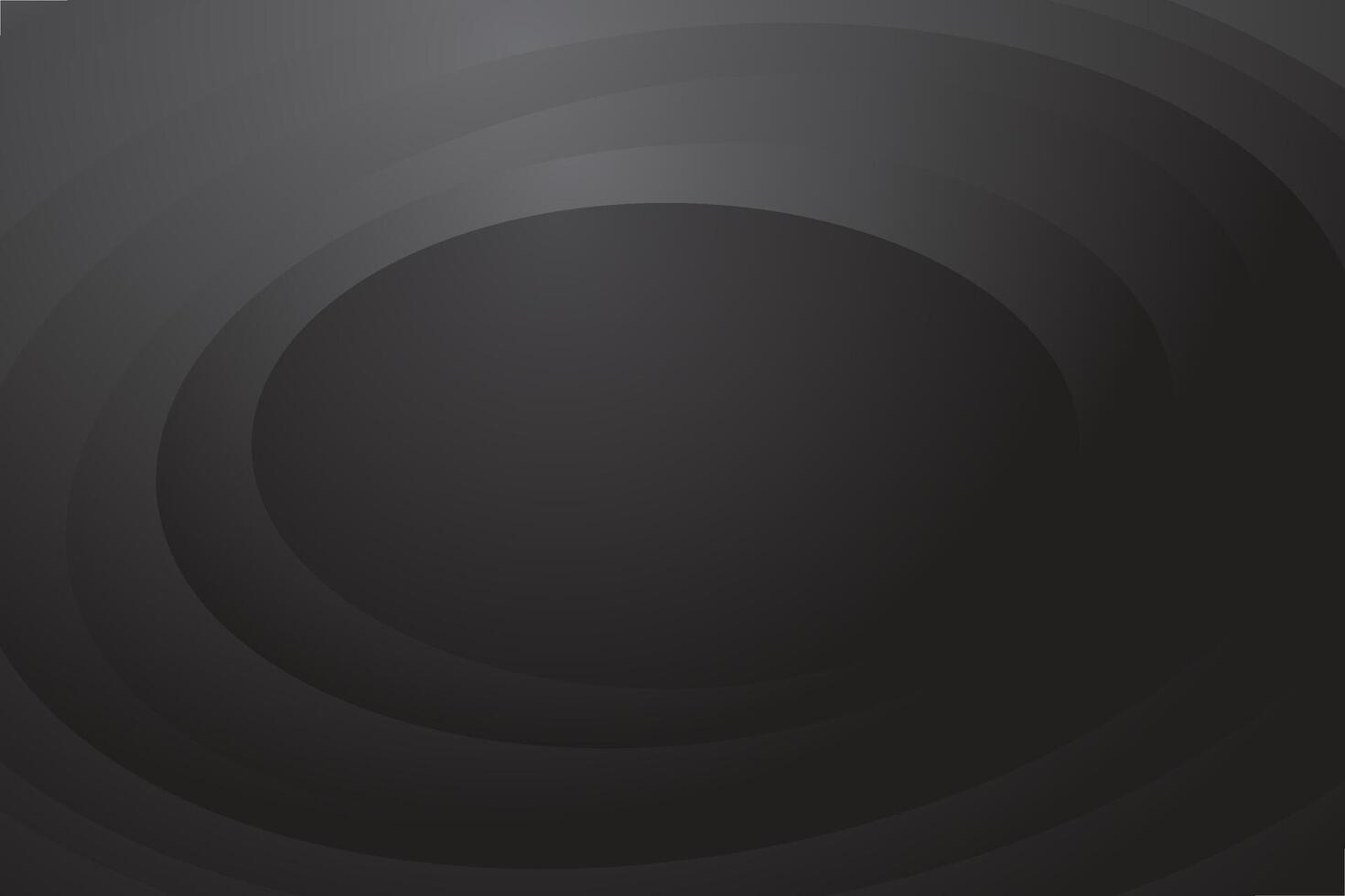 Black circle oval abstract background design with dark graphic template vector