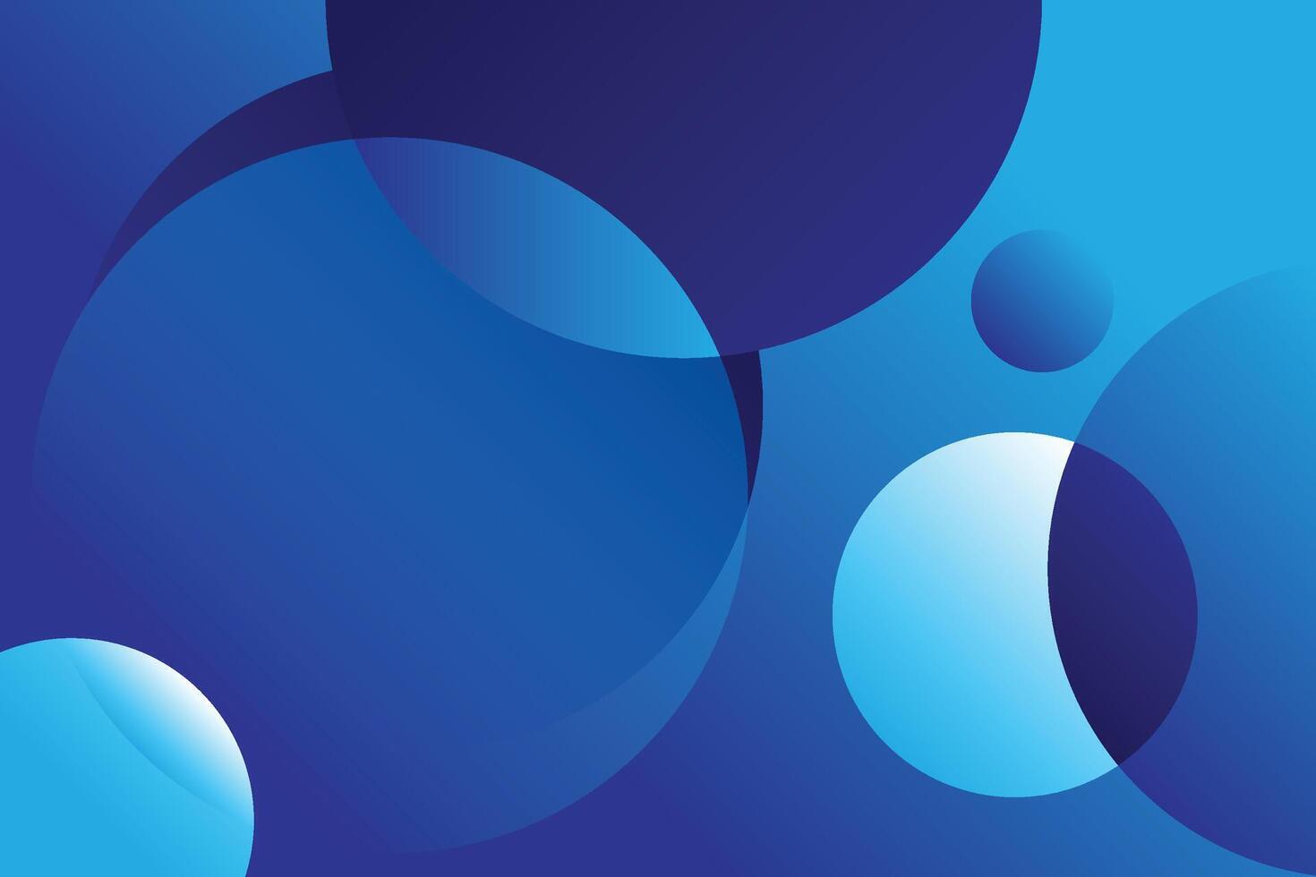 Abstract round circle light and dark blue color gradient background. vector