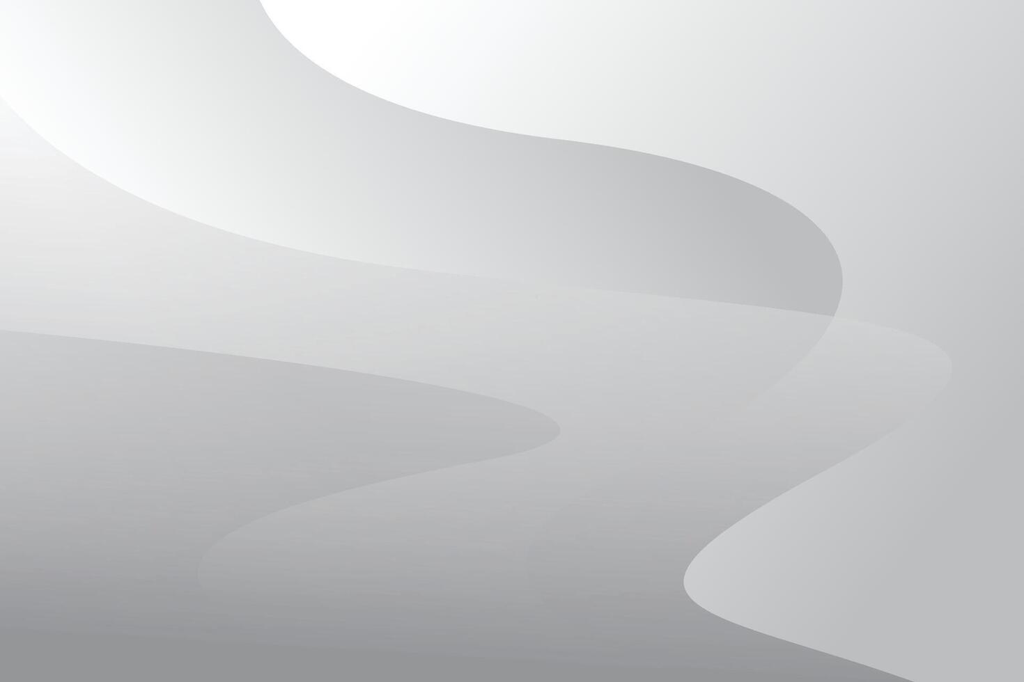 Gray and white wave abstract background illustration. Abstract white and gray color, modern design background with geometric shape. vector