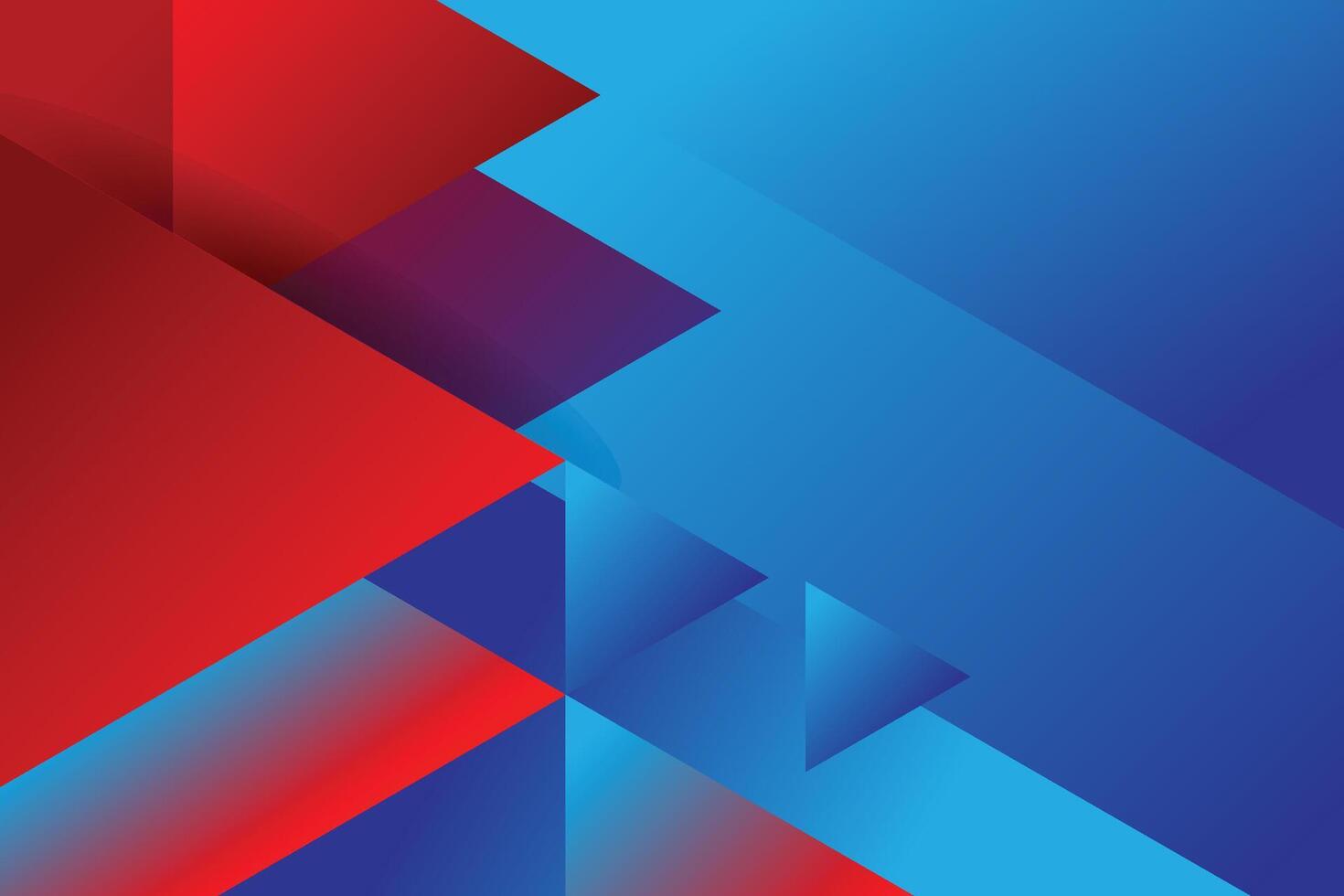 modern abstract triangles blue red color gradient background template design vector