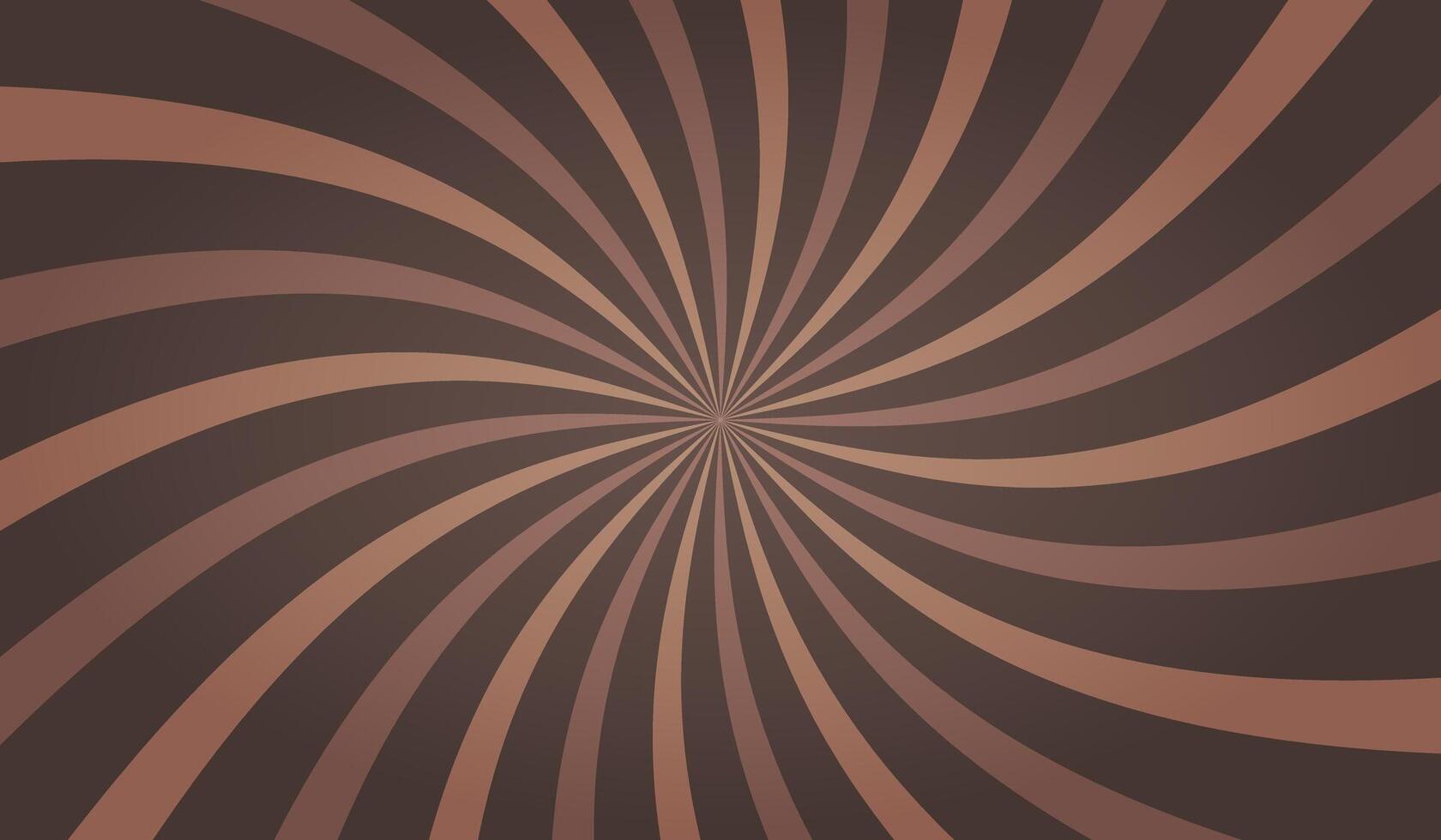 Brown groovy vortex spiral twirl. Twirl sunburst psychedelic pattern. illustration vector
