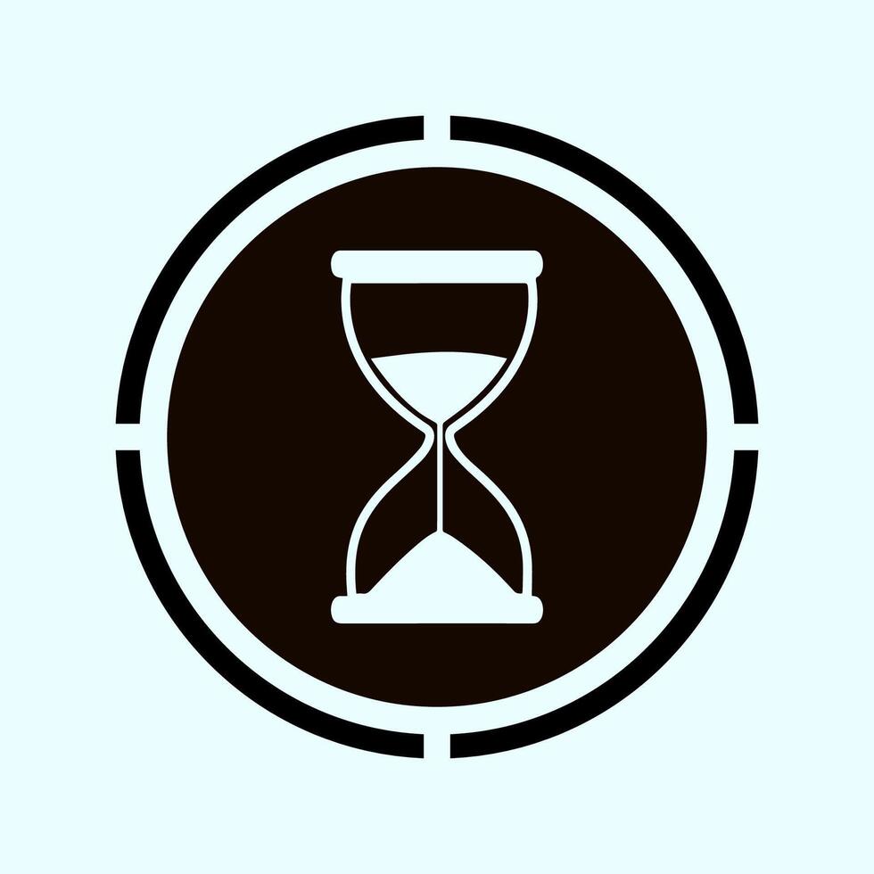 simple hourglass icon vector
