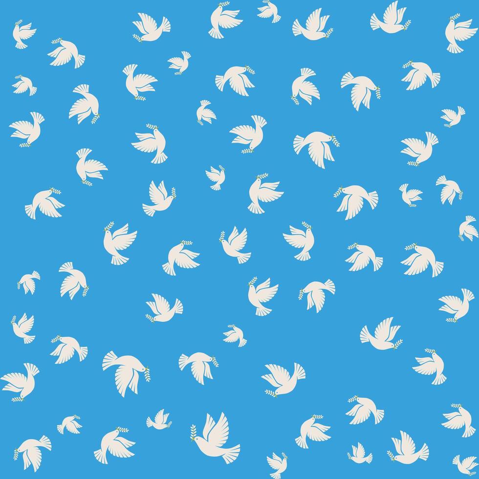 Flying Doves Pattern vector