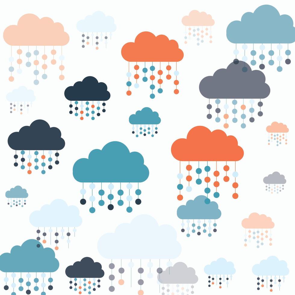 Abstract Clouds Set vector