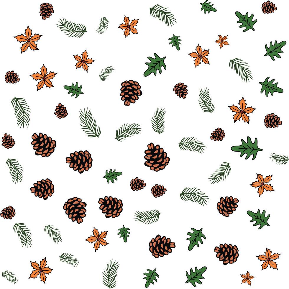 Winter Botanical Pattern vector