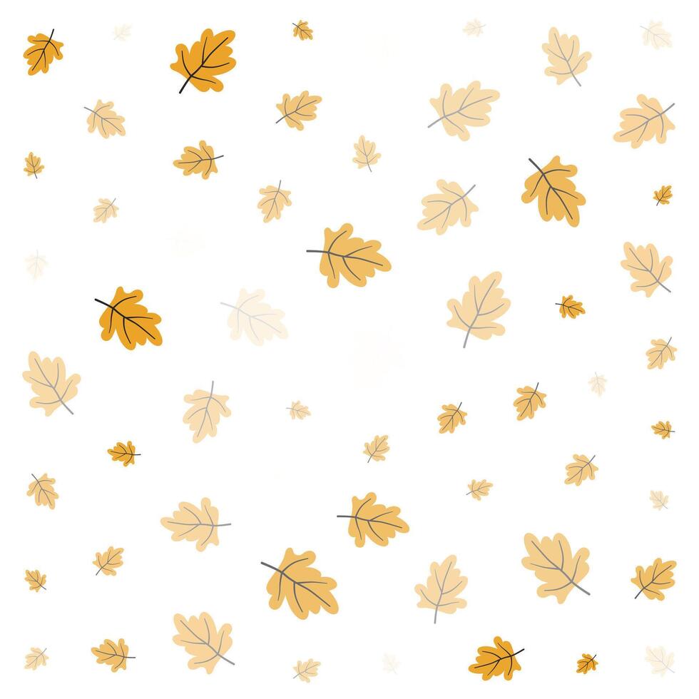 Autumn Yellow Leaves Pattern vector