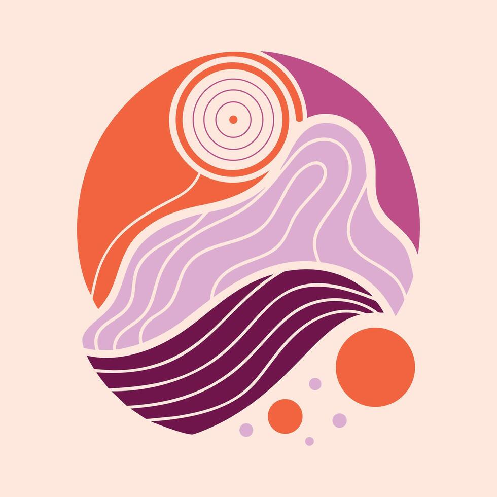 Abstract Boho Shapes Background vector