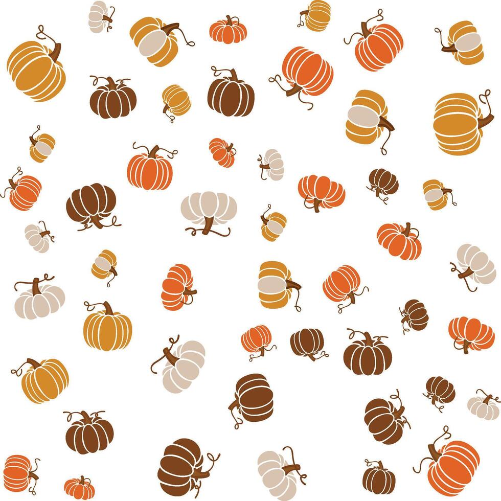 Pastel Pumpkin Pattern vector