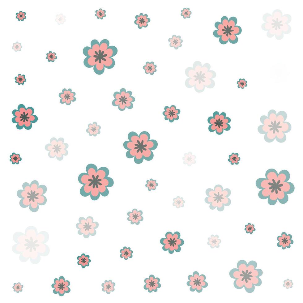 Abstract Flowers Pattern vector