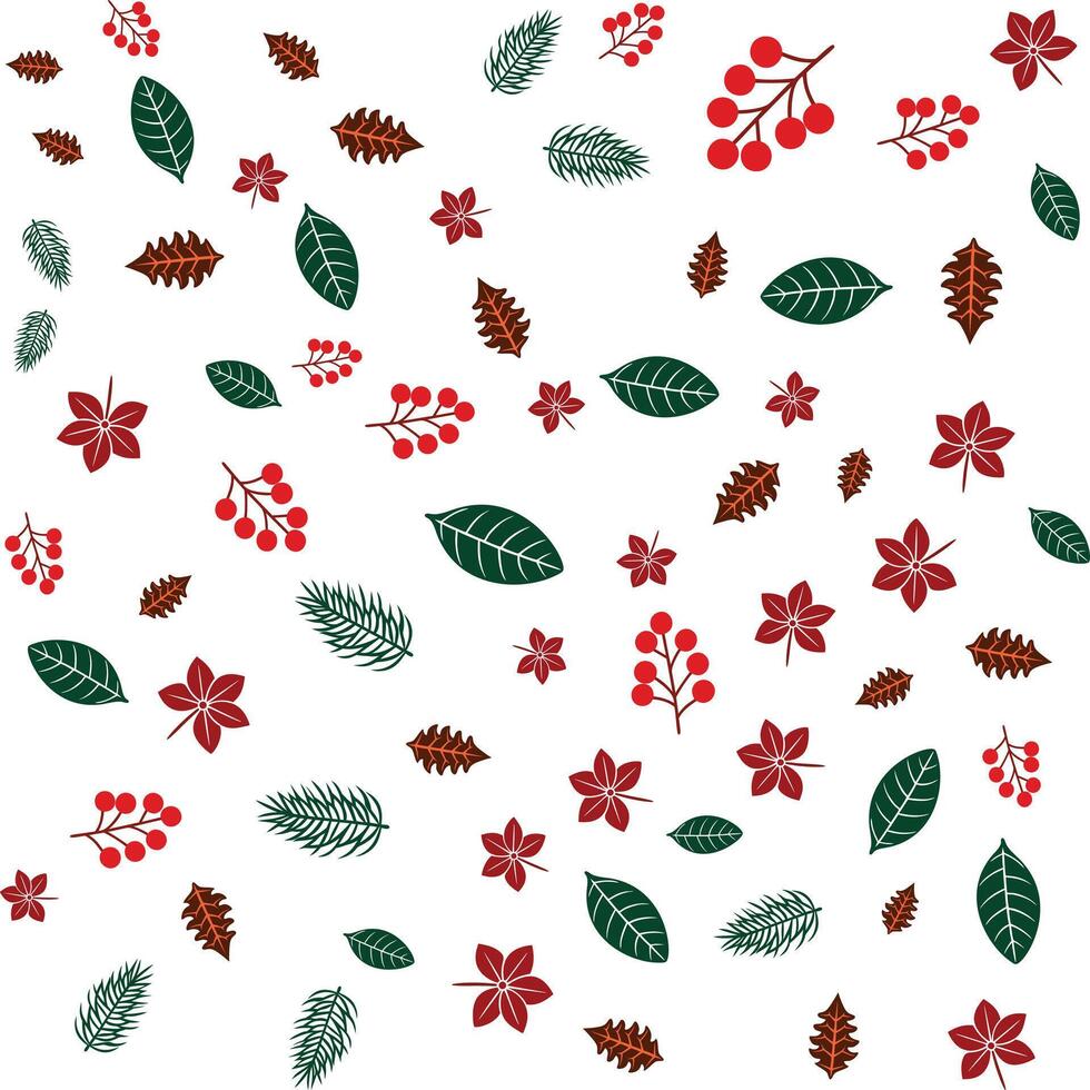 Winter Botanical Pattern vector