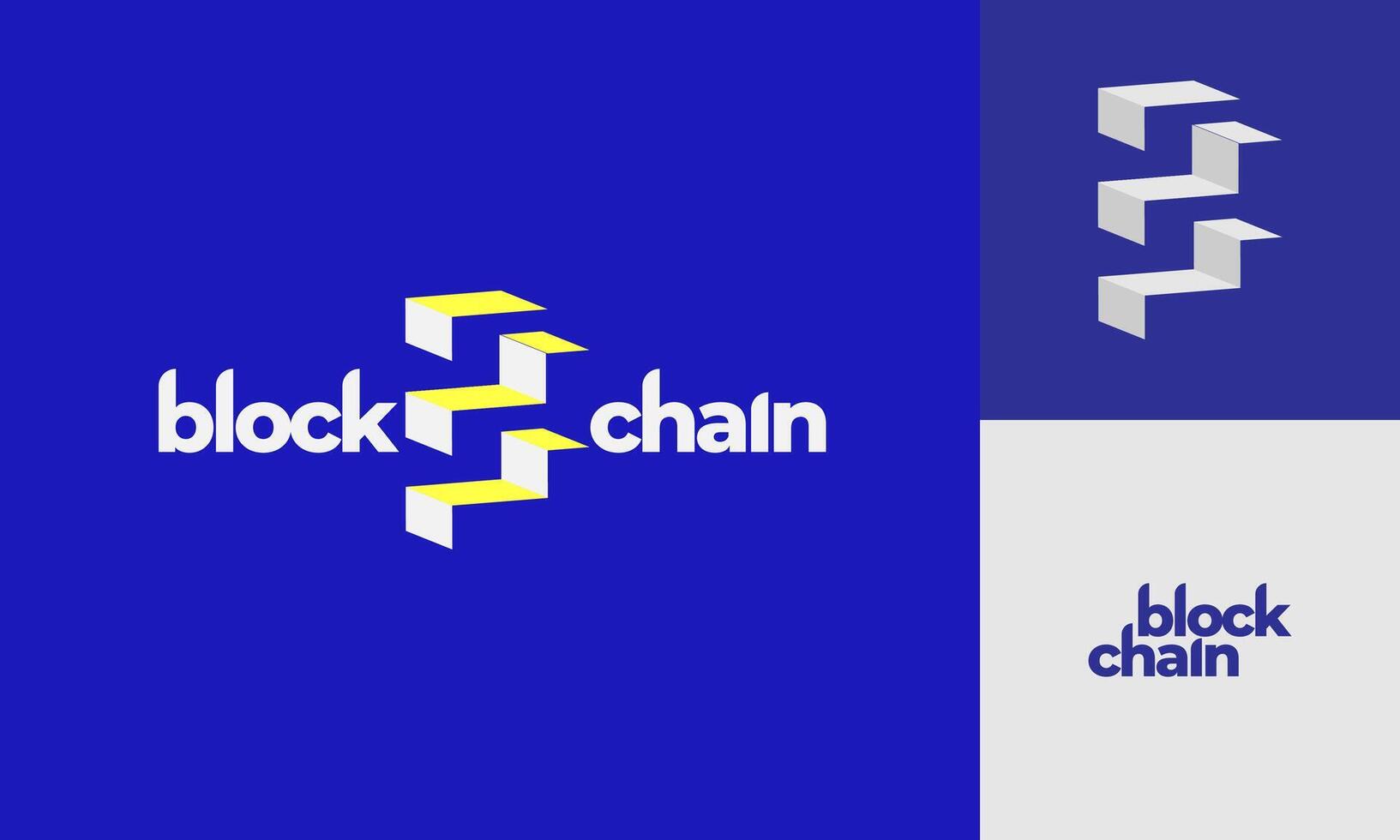 Block Chain Sleek Modern Logo For Your Business vector