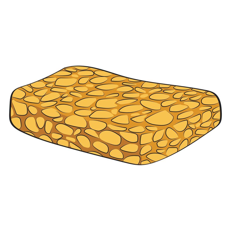 Tempe is an Indonesian food made from fermented soybeans. vector